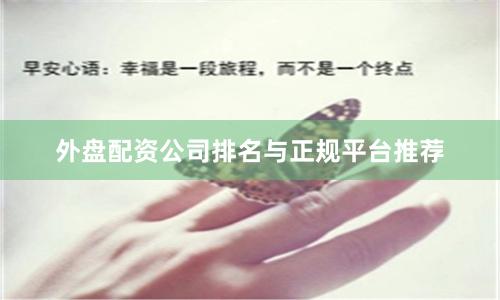 外盘配资公司排名与正规平台推荐